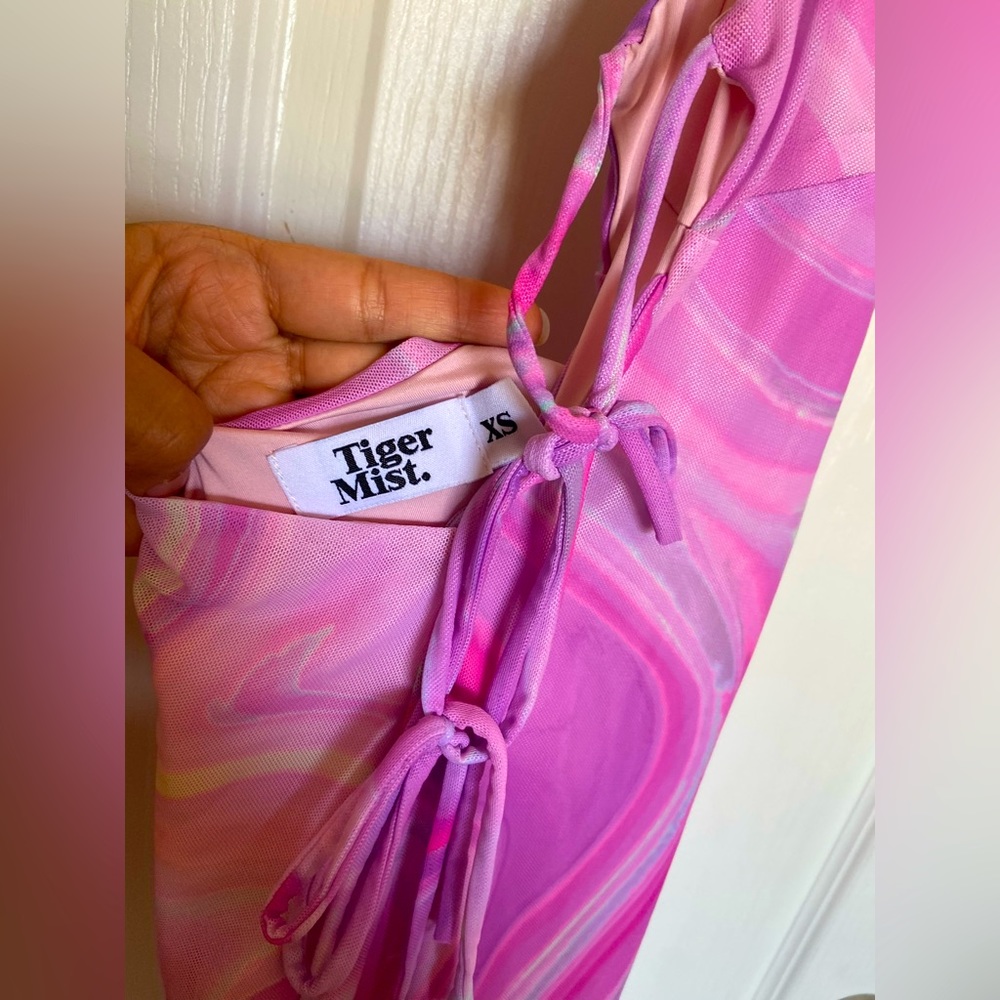 Tiger mist Pink halter dress